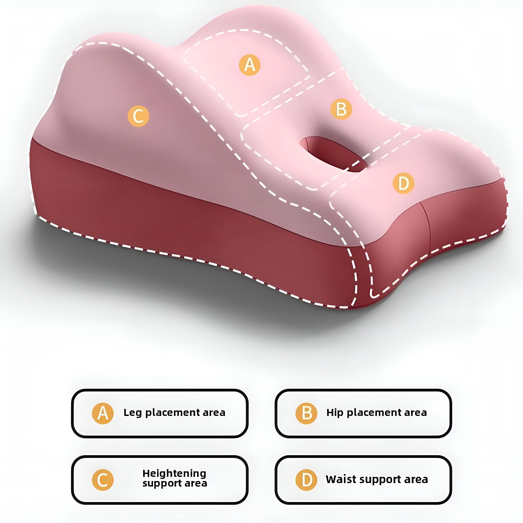 XIBUFE Cushion for Couples - Deeper Position, Intimacy Pillow Pregnancy Pillow Cushion for Bed Waist Cushion for Adults at Home Sitting and Lying for Home