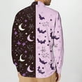 thumbnail image 4 of Men's Halloween Casual Long Sleeve Shirts Half Button Casual Pullover Trendy Fall Tops, 4 of 6