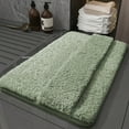 thumbnail image 1 of Alfombrilla de baño de 1 unidad, 40 x 60 cm, antideslizante, con superficie envolvente para masajear los pies, para aliviar el estrés y de secado rápido después de la ducha (verde)., 1 of 7