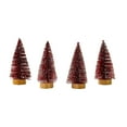 thumbnail image 2 of Trayknick Mini Arbre de Noël Base en Bois Réaliste Arbre de Pin Miniature pour Fête Décorations de Bureau Festives Rouge 4 Pcs, 2 of 13