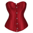 thumbnail image 1 of Grebrafan Corsets Bustier à Lacets Femme Rouge Vin m, 1 of 5