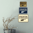 thumbnail image 3 of Classic Framed Push Button to Open Door Sign (Black) - Large, 3 of 4