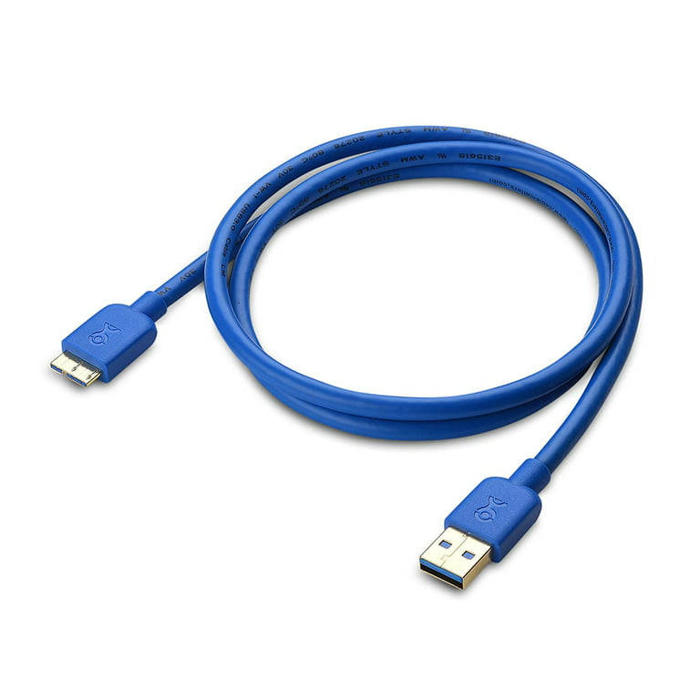 Cable Matters Micro USB 3.0 Cable (Micro USB Cable A to Micro B) in Blue 3 Feet - Available 3 Feet - 15 Feet in Length - Walmart.com