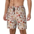 thumbnail image 1 of Balery Christmas Gnomes Santa Claus Bañador para hombre, shorts de playa de secado rápido con entrepierna y forro de compresión-Medium, 1 of 6