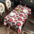 thumbnail image 2 of Red Strawberry Plants Fruit White Pattern Rectangle Tablecloth 60"x102",Waterproof Polyester Rectangle Table Cloth, Wipeable Spillproof Polyester Tablecloth for Dining, Camping, Indoor and Outdoor, 2 of 6