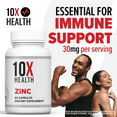 thumbnail image 5 of 10X Health Zinc Picolinate 30 mg Capsules – Zinc Supplement for Immune support, 60 Capsules, 5 of 10