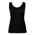 thumbnail image 4 of Knit Tank Top Sleeveless Low Round Neck Flowy Casual Tunic Blouse with Waist Tie Athletic Top Women Loose, 4 of 4