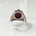 thumbnail image 5 of Red Garnet Ring, Silver Jewelry, 925 Silver Ring, Father's Day, Checker Garnet Designer Ring, January Birthstone Ring, Heavy Mens Ring, Spiritual Healing Gemstone, Christmas, Designer Mens Ring, 5 of 6