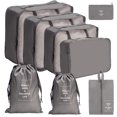 thumbnail image 1 of QINXIN 8pcs Suitcase Organizer Packing Cubes Packing Bags Multi-color Foldable Waterproof Luggage Storage Bags For Travel, 1 of 7