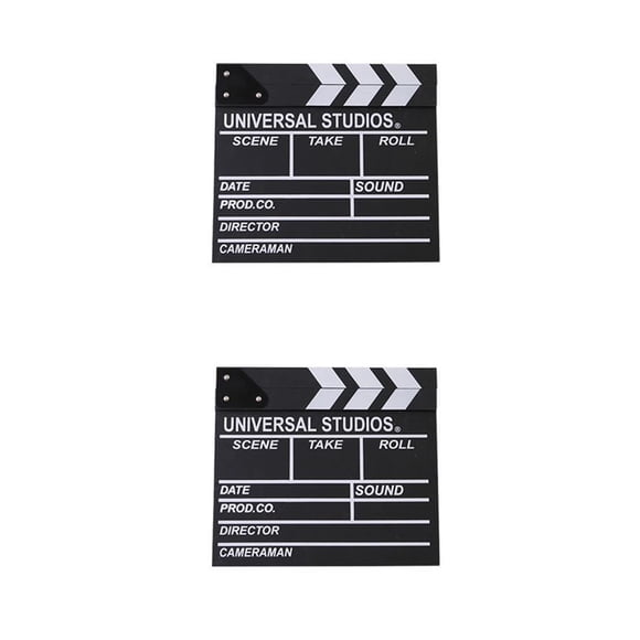 Injueey 20x20 Director Video escena Clapperboard TV Movie Clapper Board película profesional pizarra corte Prop decoración del hogar Type1 NO1