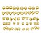 thumbnail image 2 of Claw Beads Nailhead Prendas Accesorios Punk Spikes dorado Macarena mini uñas, 2 of 8