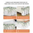 thumbnail image 6 of Green Eucalyptus Ruffle Bed Skirt California King Size Leaf Red Fruit Watercolor Plant Farmhouse Adjustable Elastic Dust Bed Skirts Wrap Around Bedskirt Wrinkle Free Easy Fit with 18 Inch Drop, 6 of 8