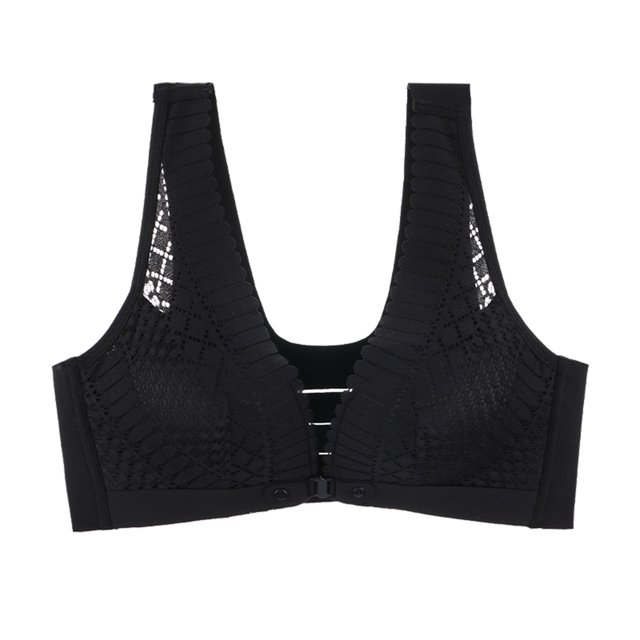 Soutien-gorge Sans Bretelles Élégant en Dentelle avec Boutons devant pour Femmes, Confortable et Soutenant, Grande Taille
