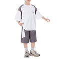 thumbnail image 4 of Shachafan Summer Boys Breathable Sport Short Sleeve Tee And Shorts Two Piece Outfit For Play And Summer Comfort Toddler Beach Clothes, 4 of 4