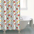 thumbnail image 4 of Pioneer Flower Floral Print Pattern Shower Curtain 72"x84", Bathroom Decorative Shower Curtain Set with 12 Hooks, Waterproof Washable, 4 of 6