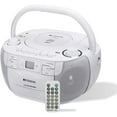 thumbnail image 1 of Retekess TR621 AM FM CD Cassette Boombox, USB TF MP3 Player, CD Cassette Tape Player and Recorder, Support Stereo Sound, and Remote Control (White), 1 of 9