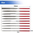 thumbnail image 3 of 10 Pieces Diamond Files, 160mm Mini Modelling Riffler Files Set 4mm Shank Assorted Small Needle Files Triangular Square Flat Shape Metal Files Kit, 3 of 5