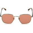 thumbnail image 2 of TOMS Women's Sawyer Square Sunglasses, Shiny Rose Gold/Solid Peach, 52-19-147, 2 of 4