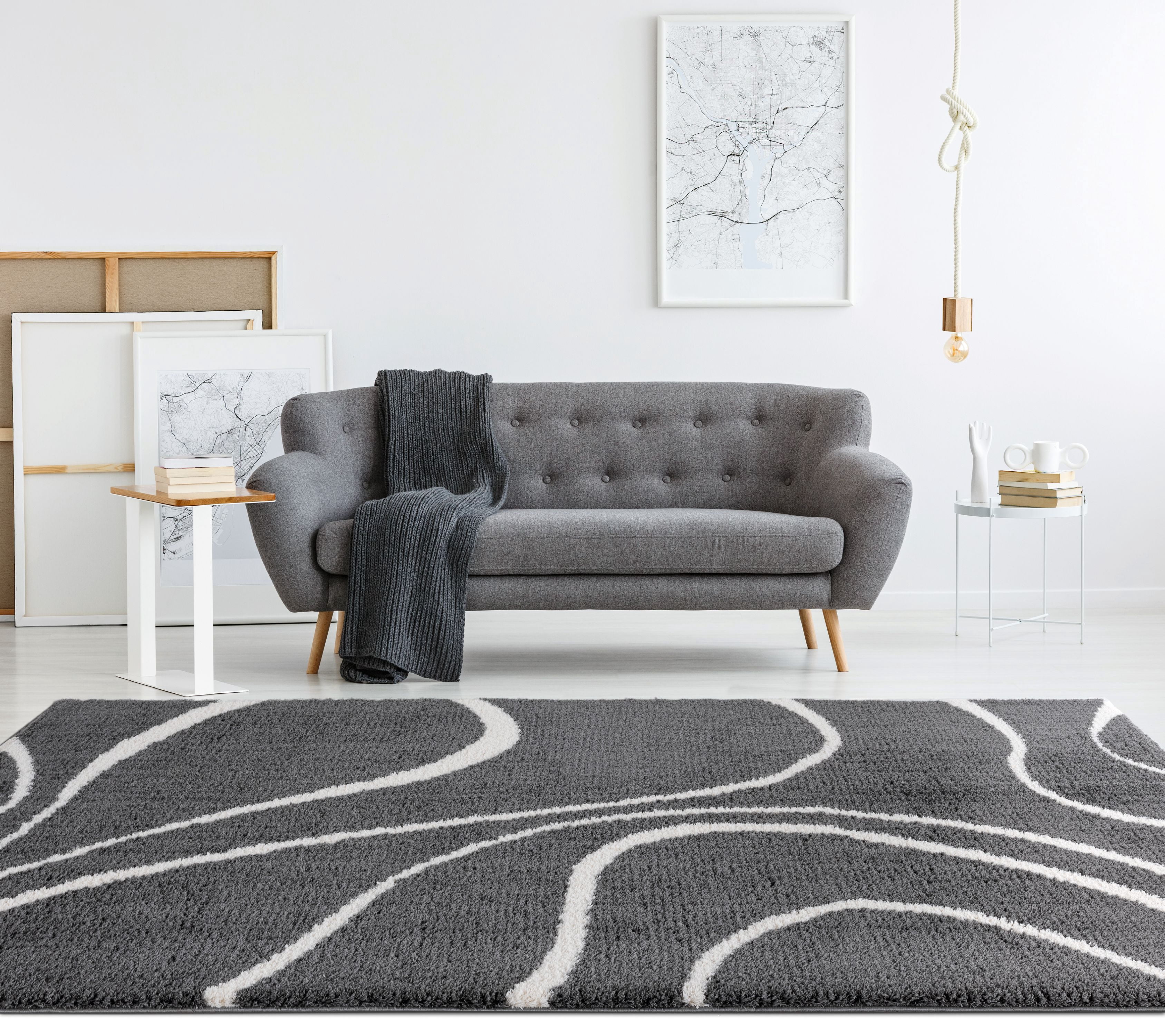 United Weavers Celestial Raziel Contemporary Abstract Runner Rug, White, 2'7" x 7'2"