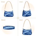 thumbnail image 2 of Blue Camouflage Print Womens Chain Shoulder Bag Tote Handbag Clutch Hobo Purse with Zipper for Travel Casual, 2 of 7