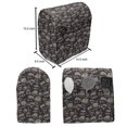 thumbnail image 4 of Skull Stand Mixer Cover, Grunge Scary Skulls Sketchy Graveyard Death Evil Face Horror Theme Design, Kitchen Appliance Organizer Bag Cover with Pockets, 5 Quarts, Charcoal Grey Tan, by Ambesonne, 4 of 4
