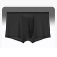 thumbnail image 4 of UVEASISHA Big and Tall Boxer Briefs for Men Ice Silk Seamless Underwear Stretch Low Rise Boxers Black 4XL, 4 of 9