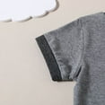 thumbnail image 6 of Baby Boy Outfits Boys Short Sleeve Patchwork T Shirt Tops Shorts Kids Clothes Grey 2 Years-3 Years, 6 of 7