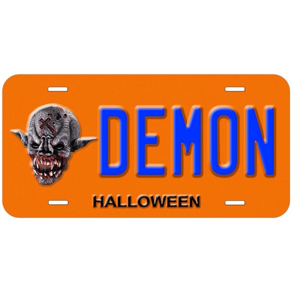 Halloween Demon Novelty Car Auto License Plate