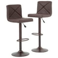 thumbnail image 1 of BestOffice Counter Height Bar Stools Set of 2 PU Leather Modern Height Adjustable Swivel Barstools Hydraulic Chair Bar Stools, 1 of 5