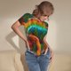 thumbnail image 3 of Balery Chameleon Body de cuello redondo de manga corta para mujer Tops de manga corta Tops básicos-XX-Large, 3 of 7