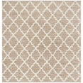 thumbnail image 2 of SAFAVIEH Montauk Crispian Geometric Quatrefoils Cotton Area Rug, Beige/Ivory, 6' x 6' Square, 2 of 6