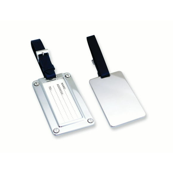 Silver Tone Luggage Tag Travel Passport Cover