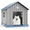 Blue, variant on 38-inch Durable Outdoor & Indoor Dog House, Waterproof & UV-Protected, Vents for Airflow,Blue