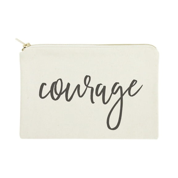 Courage Cotton Canvas Cosmetic Bag