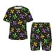 thumbnail image 1 of Balery Mardi Gras Carnival4 Conjunto de Pijama Infantil de Manga Corta con Estampado – Ropa de Dormir de Algodón Suave-Small, 1 of 6