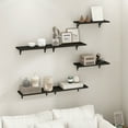 thumbnail image 5 of Furinno Rossi 18-Inch Wall Mounted Floating Display Shelves, Espresso, Set of 6, 5 of 5