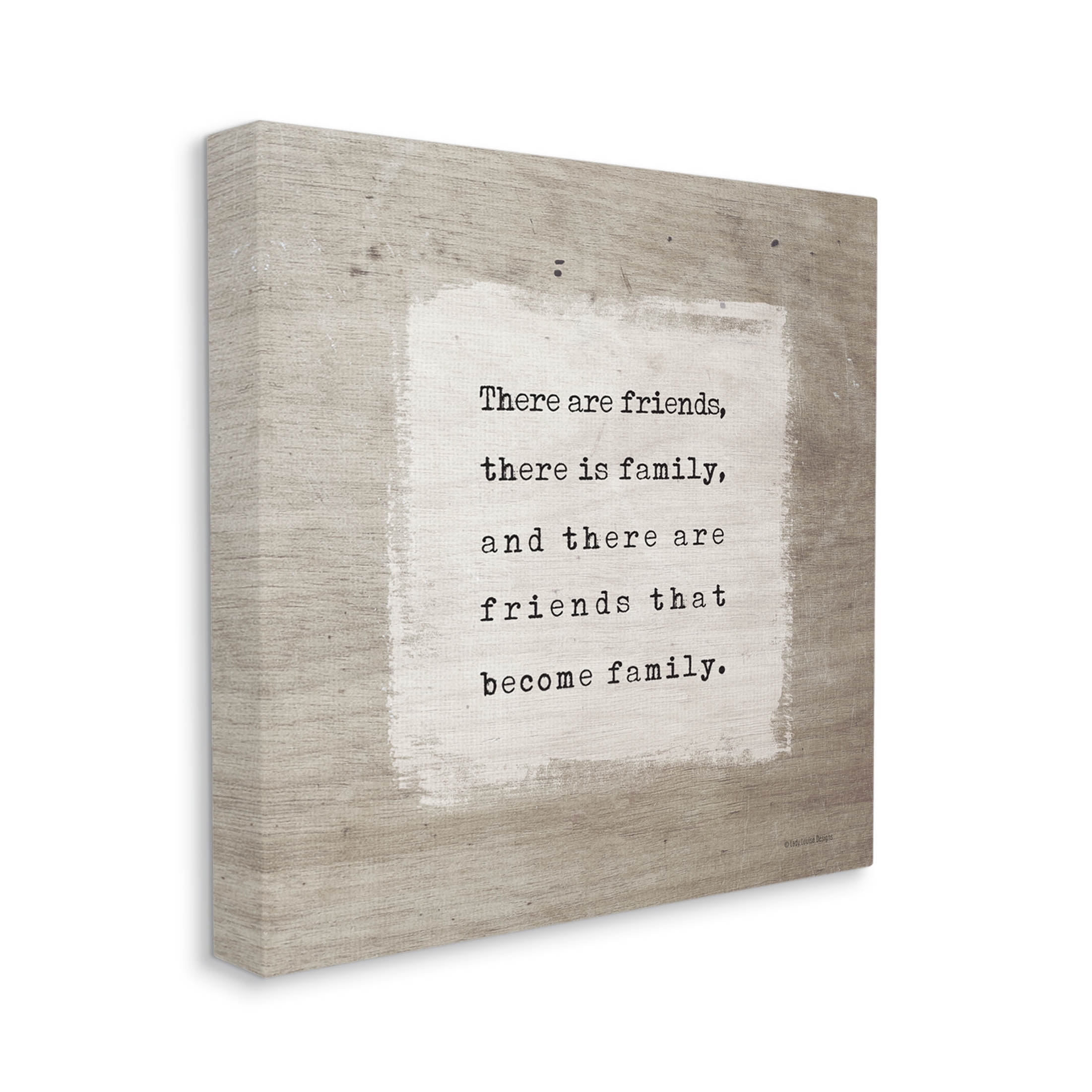 Stupell Industries Found Family Meaningful Friendship Graphic Art Gallery Wrapped Canvas Print Wall Art, Design by Lady Louise Designs