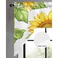thumbnail image 2 of Summer Sunflowers Swag Valances for Windows, Small Curtains Drapes, Spring Botanical Yellow Flowers Kitchen Window Curtains Over Sink Rod Pocket Window Treatment Valance for Bedroom/Bathroom 56"x36", 2 of 5