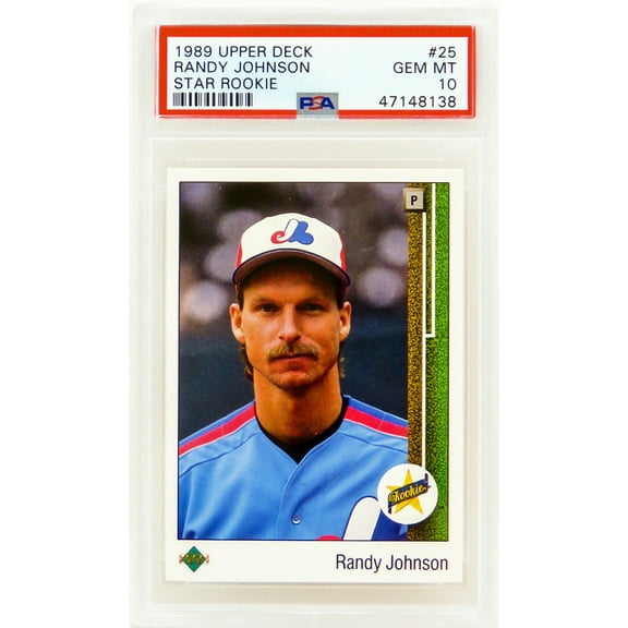 Randy Johnson (Montreal Expos) 1989 Upper Deck Baseball #25 RC Rookie Card - PSA 10 GEM MINT