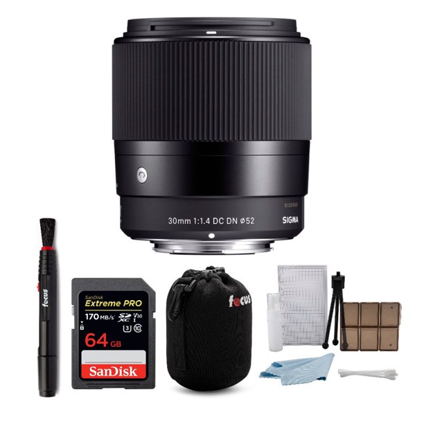 Sigma 30mm F 1 4 Dc Dn Contemporary Prime Lens For Sony E Mount 64gb Bundle Walmart Com Walmart Com