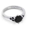 thumbnail image 3 of Diamond-Capitals 2.15 Carat Round Cut Black Onyx Gemstone Beautiful Ring for Engagement Gift in Solid 18K White Gold Size 7, 3 of 7