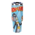 thumbnail image 2 of Tom And Jerry 40 Oz Tumbler With Handle And Straw, Stainless Steel Vacuum Travel Mug, Double Wall Vacuum Insulated Tumbler With Lid, Water Bottle for Gifts Party Office Coffee, 2 of 8
