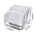 thumbnail image 3 of Dvruxg Clear Business Card Holder Box – Transparent Office Business Card Storage Case for Home, Desk & Exhibitions – Holds Cards, Pens, Notes, 3 of 5