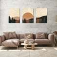 thumbnail image 2 of Boho Wall Art Prints Set of 3 Boho Wall Decor Mid-Century Modern Wall Prints, Minimalist Boho Wall Decor Canvas Boho Wall Art Decor for Living Room, Bedroom, Bathroom, Home (Framed, 12x16inch), 2 of 6
