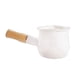 thumbnail image 5 of Olla de leche esmaltada, cacerola pequeña para cocinar, olla para gachas, olla para derretir mantequilla, olla multifuncional para leche, olla para sopa para viajes en RV y hogar Blanco, 5 of 9