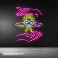 thumbnail image 2 of Glowneon Hand Eyes Planet Neon Sign, Magic Hands Eye Neon, Galaxy Hands Eye Led Sign, Universe Hand, 2 of 4