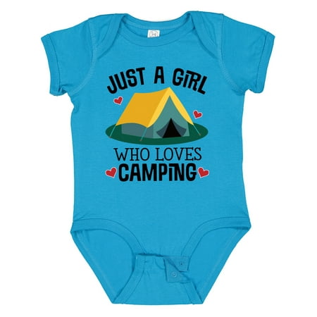 

Inktastic Just a Girl Who Loves Camping Gift Baby Girl Bodysuit