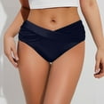 thumbnail image 2 of Women's Bikini Bottom Front Swimsuit Ruched Bathing Suit Bottoms, 2 of 5