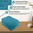 thumbnail image 3 of Bath Mat Floor Towel Set - Absorbent Cotton Hotel Spa Shower/Bathtub Mats [Not a Bathroom Rug] (Teal, 2 Pack (16"x24")), 3 of 6