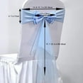 thumbnail image 3 of Pack of 20 Double Bows Organza Stretch Chair Sashes for Romantic Wedding Holiday Party Celebration Birthdays Chair Decorations (Light Blue, 20pcs), 3 of 9